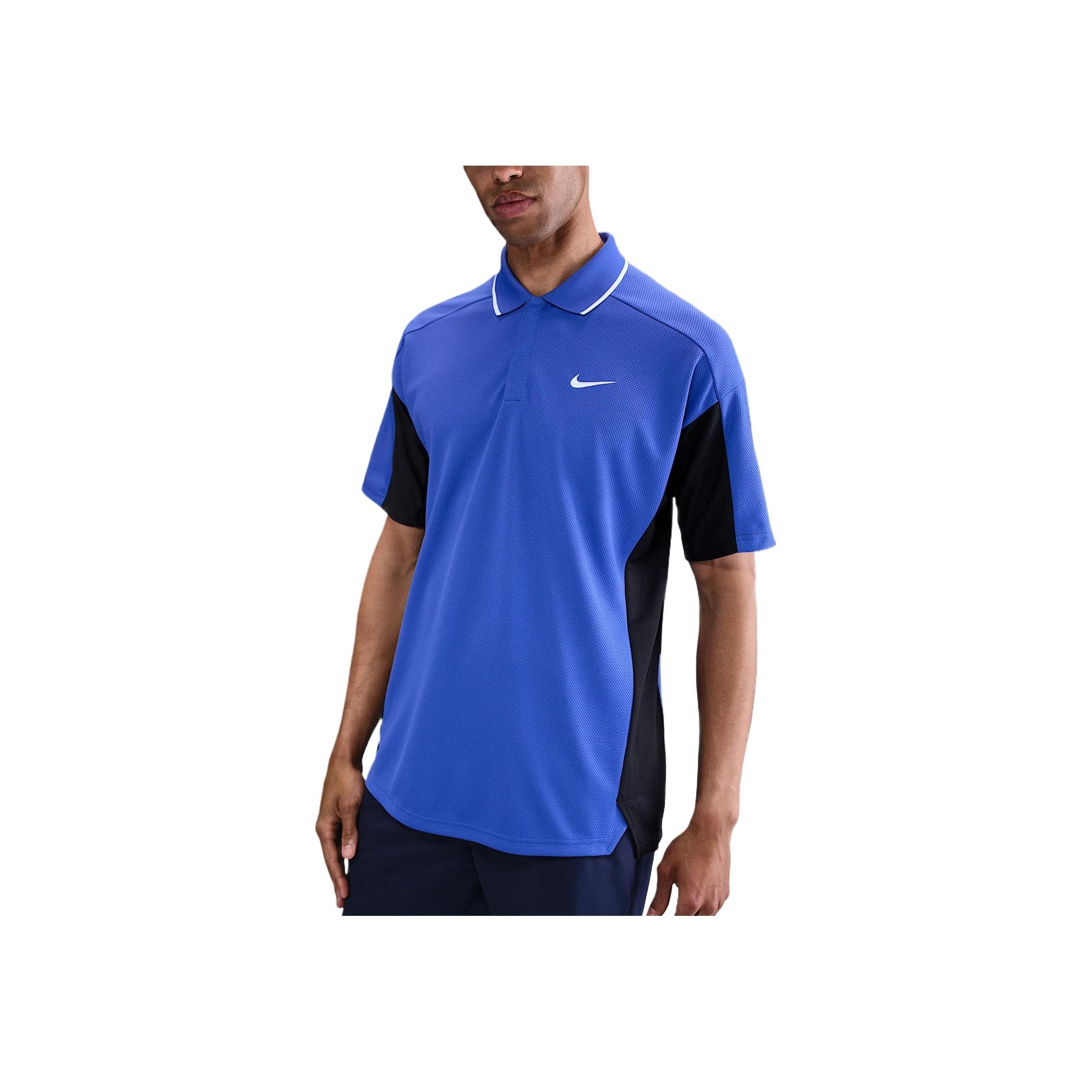 

Nike Dri-Fit Fashion Comfortable Simple Versatile Solid Color Golf Shirt Men tops Blue FQ1151-490