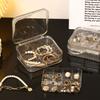 Clear Jewelry Storage Box with 2 Layers and Multiple Compartments for Earrings, Rings, Necklaces and Bracelets