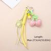 Heart Buckle Cherry Keychain Bowknot Fruit Style Charms Leather Cherry Pendant  Birthday Gift