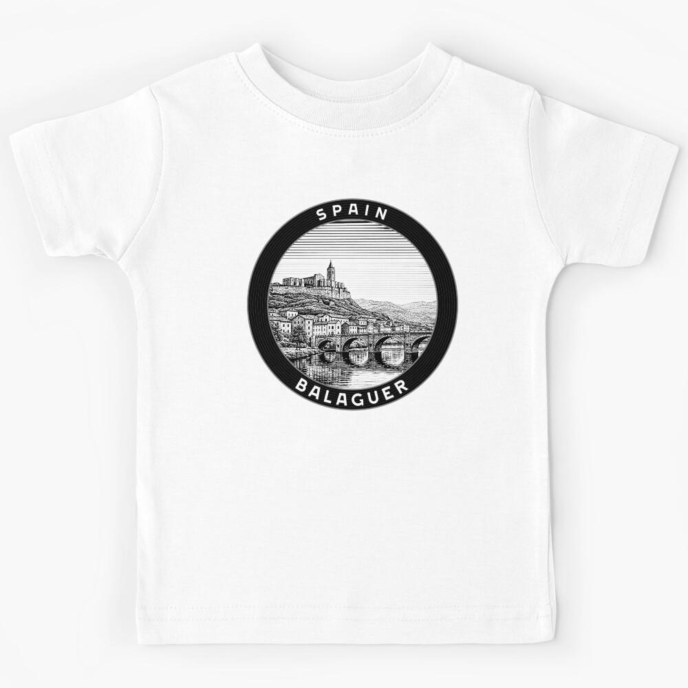 Balaguer Spain Linocut Style  Kids T-Shirt 170