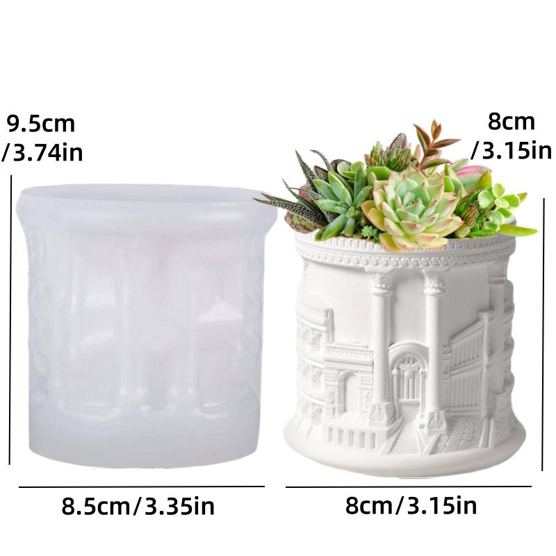 DIY úleva bohyně vítězství kruhový květináč pryskyřice silikonová forma úleva boha vítězství úložný box sádrové formy