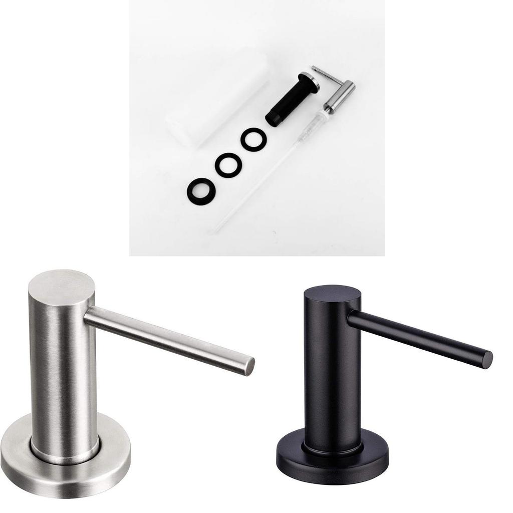 Modern Minimalist 304 Stainless Steel Soap Dispenser With Push Button For Kitchen Bathroom Use