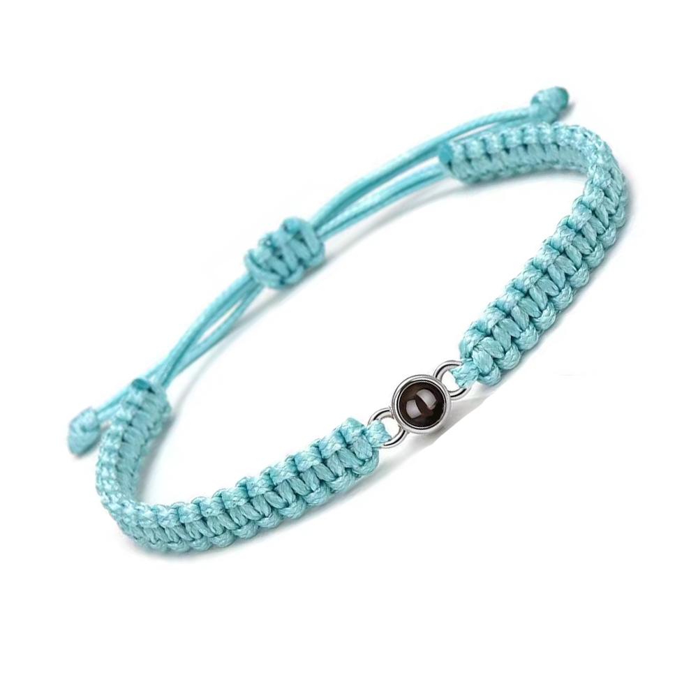 Custom Photo Bracelet with Photo Projection Hand Woven Personalized Photo Projection Bracelet Memory Bracelet Photo Wholesale