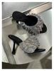 Fashion 2025 Star style Luxury Rhinestones Women Sandals Elegant stiletto High heels Slingback Gladiator sandals Summer Party Prom shoes