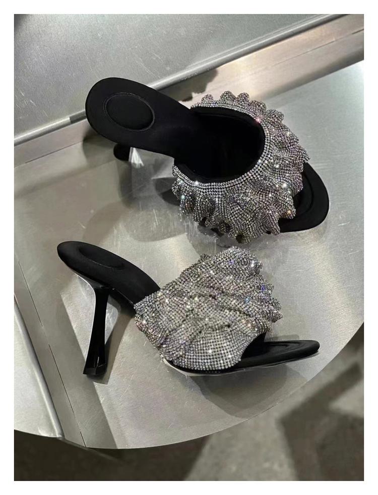 Fashion 2025 Star style Luxury Rhinestones Women Sandals Elegant stiletto High heels Slingback Gladiator sandals Summer Party Prom shoes