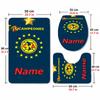 Club America (5) Custom name Flannel Toilet 3 Piece Set Soft Bathroom Rug Toilet Seat Cover for Bathroom Home Decor