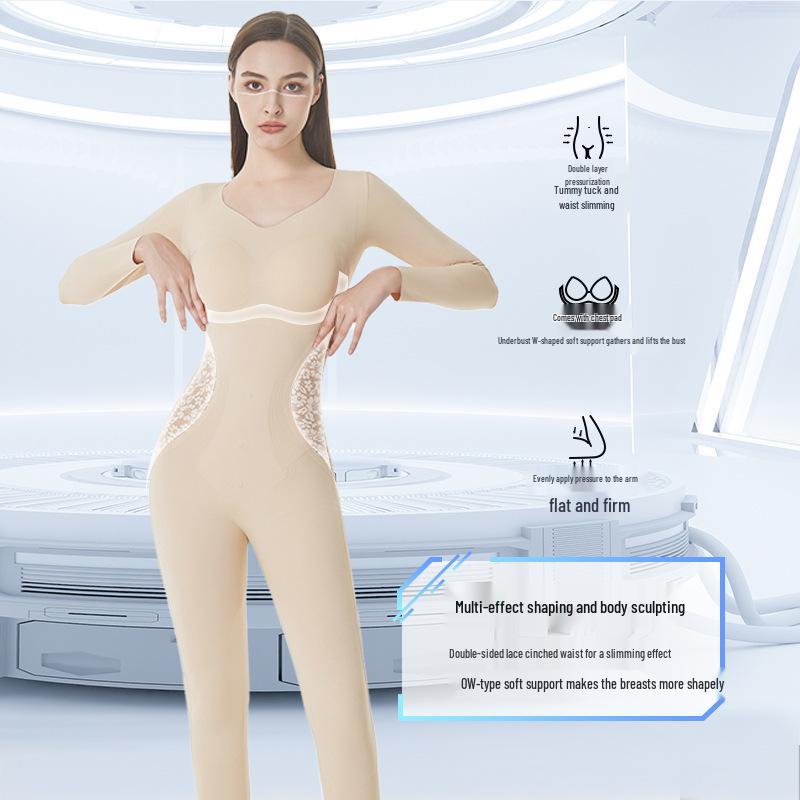 Winter Long-Sleeve Warm Slimming Full Body Shaper Bodysuit