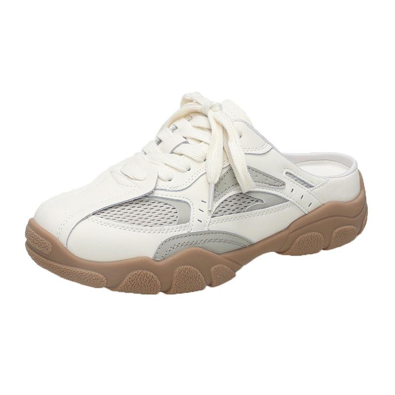 2025 new retro color matching lace-up casual shoes women's sports Forrest Gump shoes German training shoes flat slippers women's models