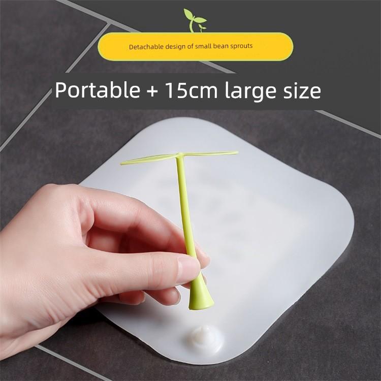 Floor Drain Deodorizer Bathroom Silicone Bean Sprout Mat Anti-Odor Cover Toilet Sewer Anti-Insect Anti-Odor Stopper Deodorizing Cover