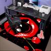 1PC Custom Name Cherry Kiss Artwork Theme Floor Mat Ideal for Living Room, Game Rooms, Office, Bedroom,Floor Mat Playful Design