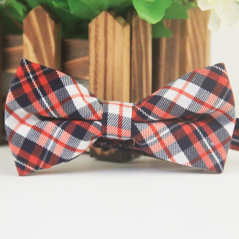 Children's Trendy British Style Multi-Color Cotton Plaid Bow Tie