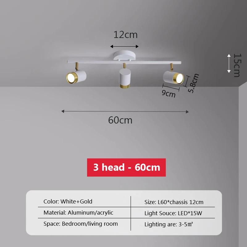 Nordic Strip LED Multihead Ceiling Lamp Spotlights For Hall Living Room Bedroom Balcony Corridor Cloakroom Decor Lights Fixtures