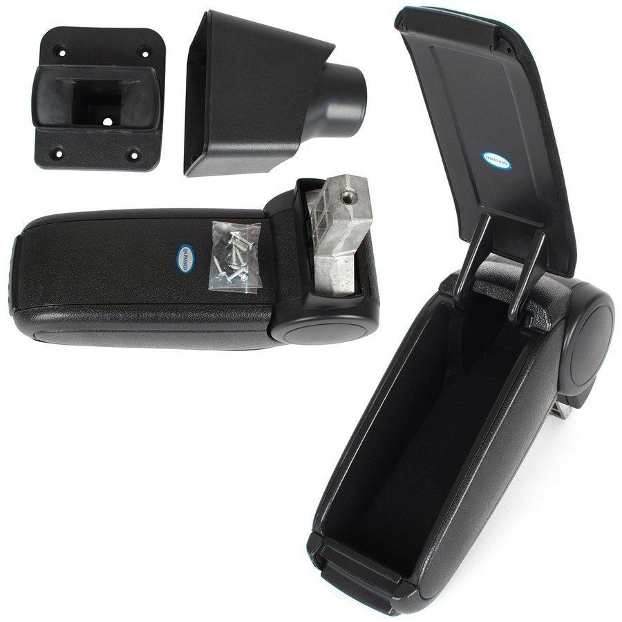 Dacia Sandero I 08-12 zestaw podłokietników CZARNA TKANINA + zestaw montażowy