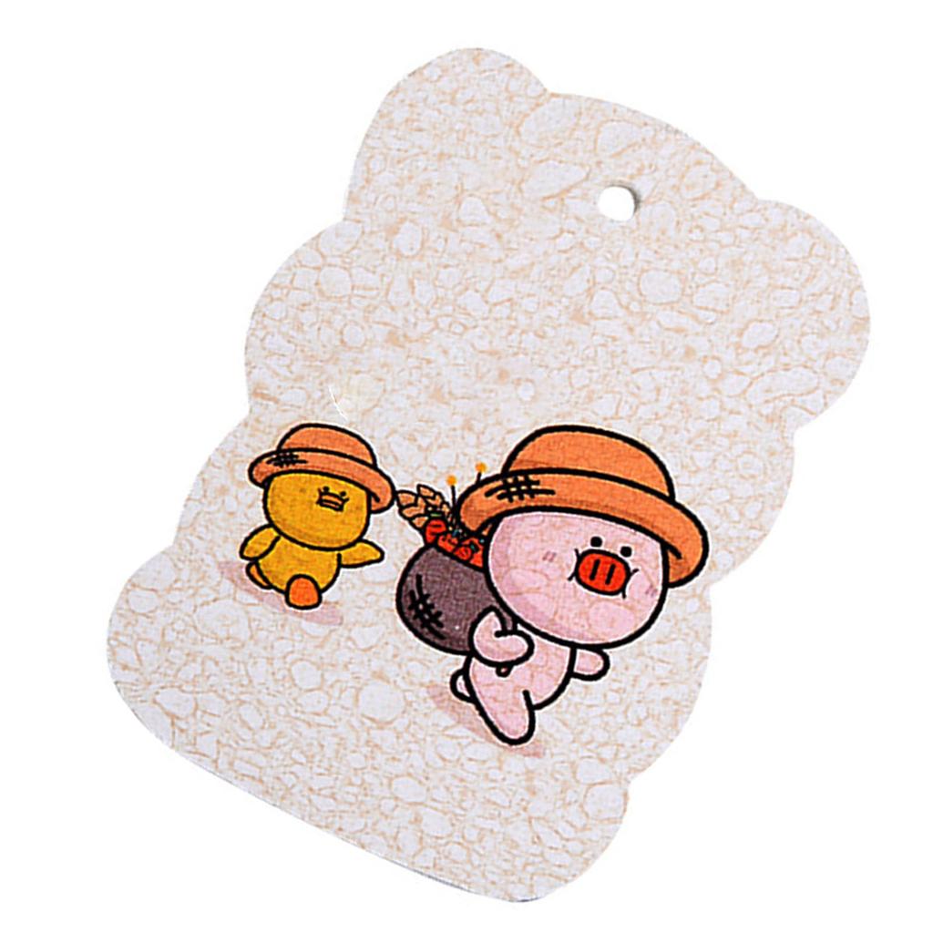 Compressed Wood Pulp Sponge High Absorbent Soft Cartoon Kitchen Scrub Sponge for Dish Washing