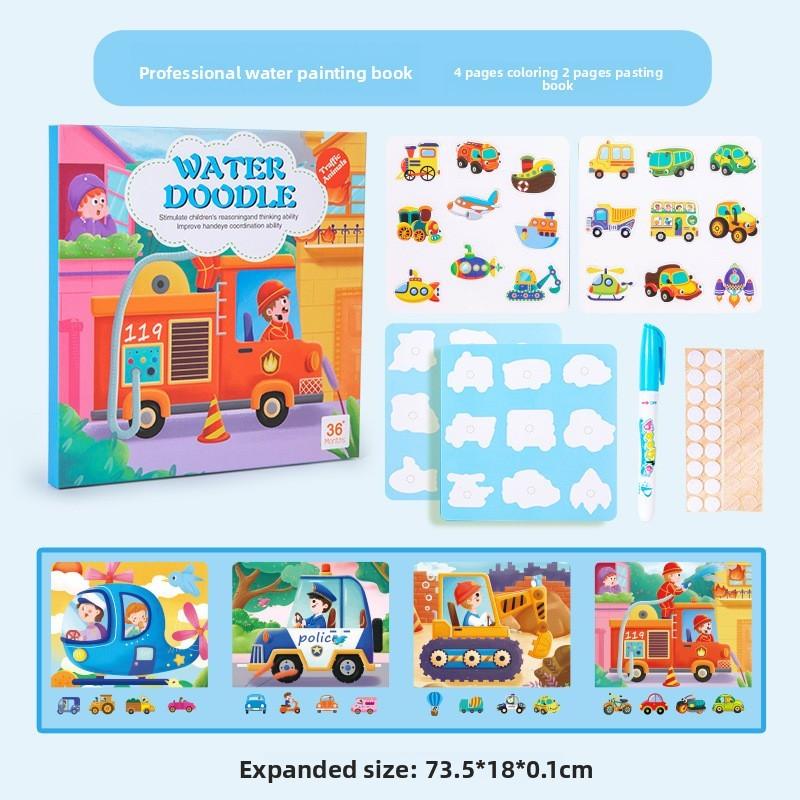 Water Painting Book For Kids With Animal Recognition And Puzzle Activities For Early Learning