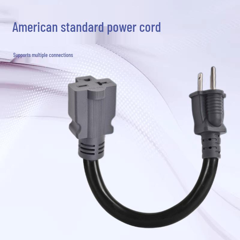 

Three-Core High-Power US Plug: 3-Pin AC 5-15P to Female Socket
