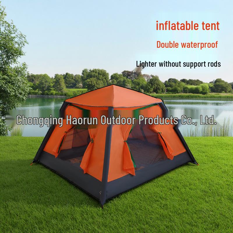 Portable Inflatable Tent: Instant Open, No-Setup, for 3-4 People Camping
