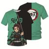 Kids Short Sleeve Sweatshirt Cartoon Top 3D Printed T-Shirt Anime Demon Slayer Boys Girls Summer Street Fashion T-Shirt Top
