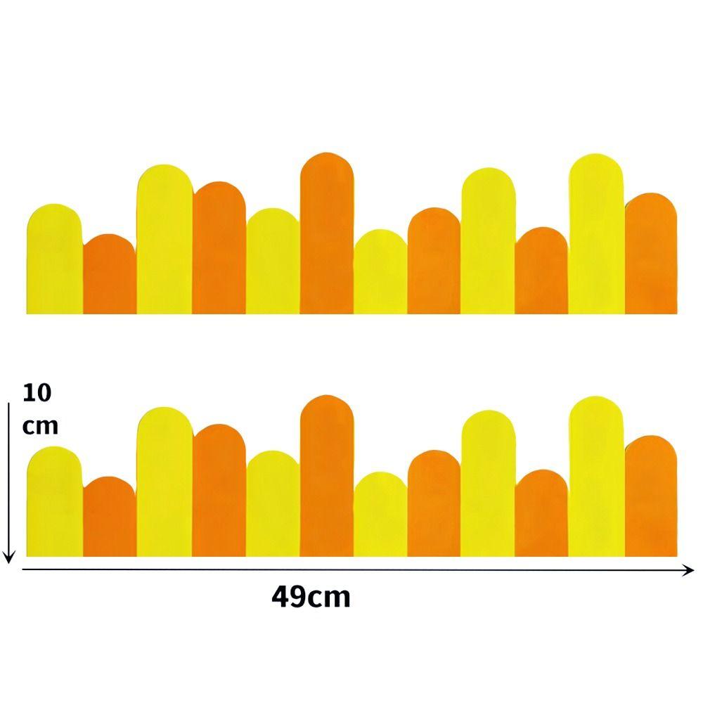 2pcs/set Long Fence Craft Classroom Wall Stickers Blackboard Posters  Primary School Class