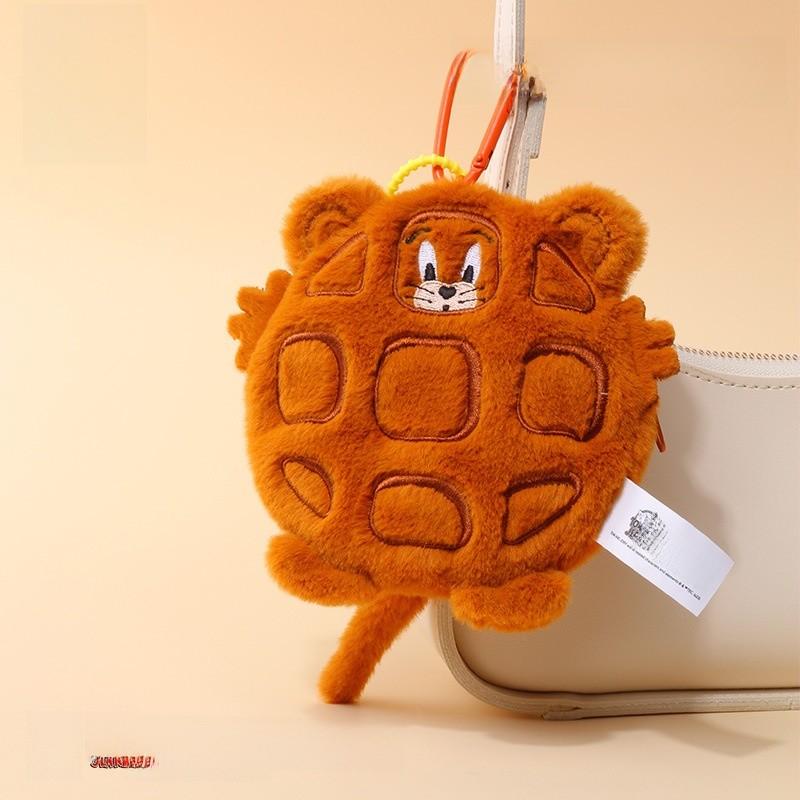 Plush Jerry Card Bag Tom And Jerry Waffle Cartoon Saddlebag Document Storage