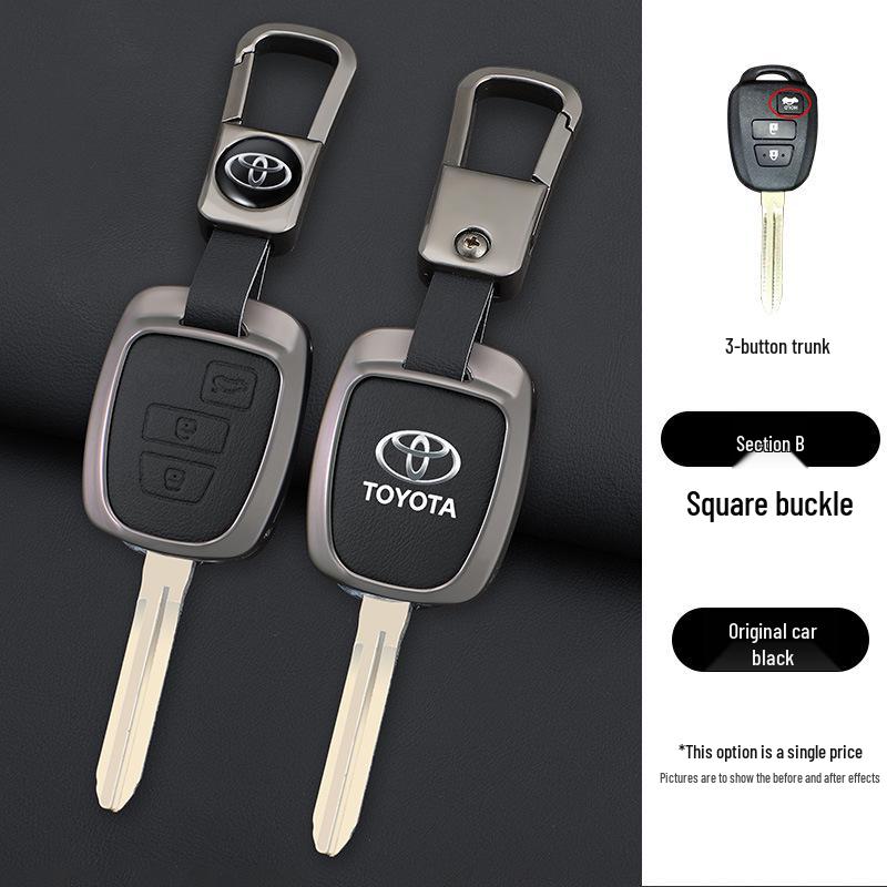 Metal Shell Key Case for Toyota FJ Cruiser, Old Model RAV4, Prado, and Land Cruiser