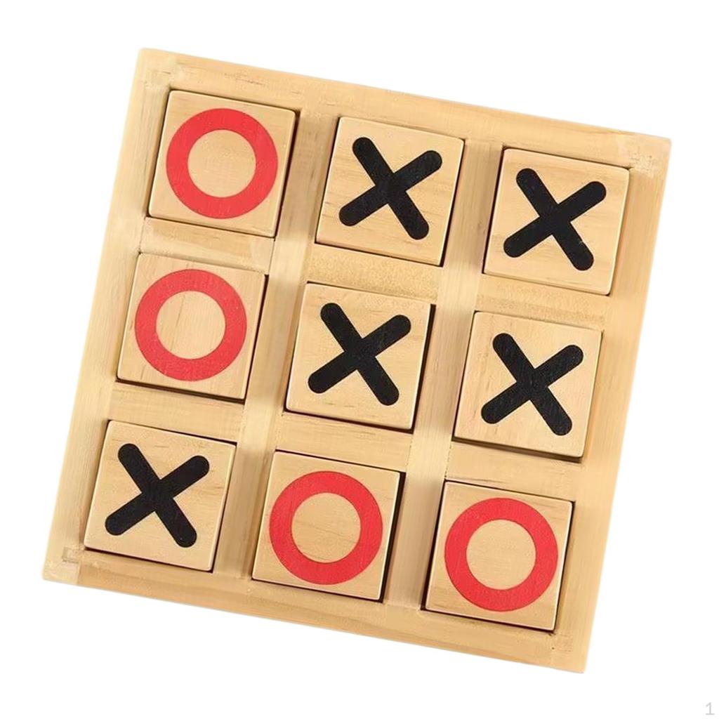 Gioco da tavolo Tic TAC Toe Rompicapo Famiglia Tavolino da caffè fatto a mano per interni