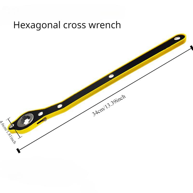

1 шт. Автомобильный домкрат с храповым ключом, Автомобильный домкрат, Экономящий силы ключ, Ручной рычаг, Ножничный инструмент для разбортировки шин Hexagonal cross wrench