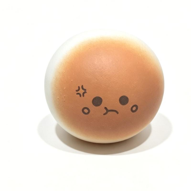 Kawaii Gradient Bread Squishy Squeeze Toys Soft Angry Face  Bun Squishy Fidget Toy Anti Stress Relief Ball for Adult Gift