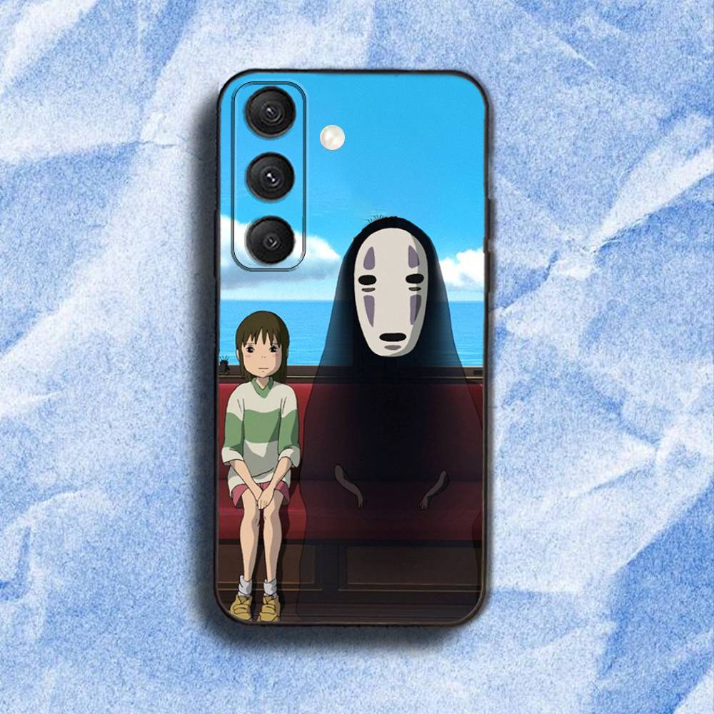 

C-Cartoon H-Hayao Miyazaki Phone Case For Samsung S 25,24,23,22,30,21,10,9,Ultra,Plus,Lite,FE,4,5G Black Soft Case samsungS21