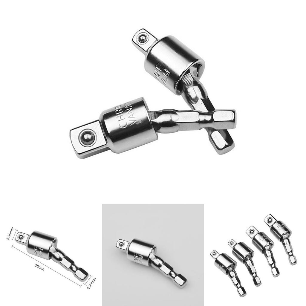 Versatile And Durable 1/4" 3/8" Hex Shank Drill Bit Wrench Socket Adapter Drive Ratchet Extension Tool
