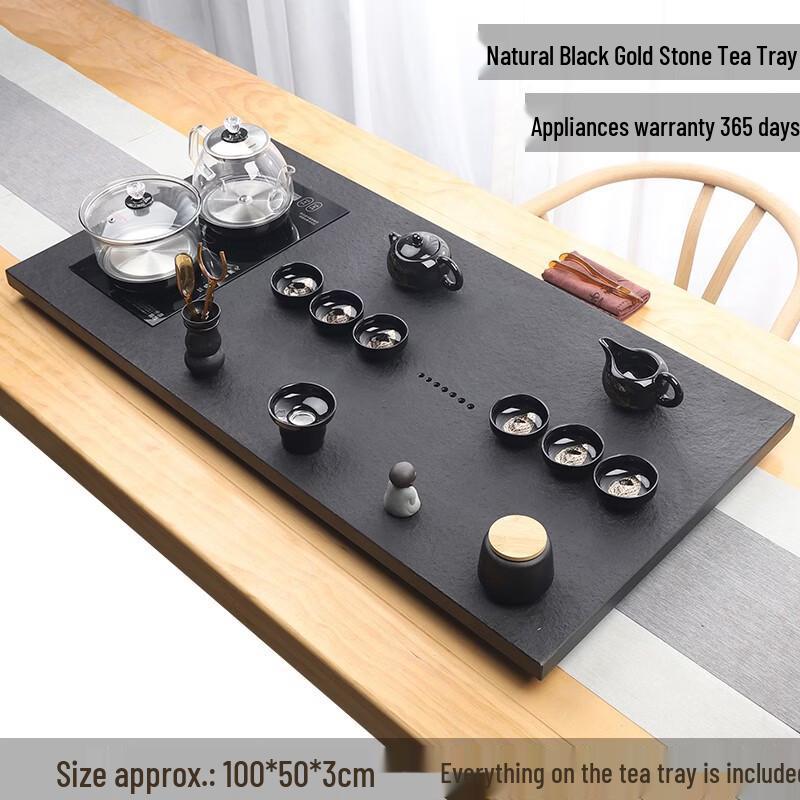 Handun Automatic Black Gold Stone Tea Set