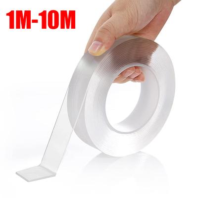 1M10M Two Sided Adhesive Tape Ultrastrong Double Sided Tape Transparent Washable Strips Mounting Tape for Decoration