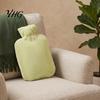Winter Hot Water Bag PVC Bottle with Plush Cover, 1000/2000ML Leakproof Bag, Washable Cover Cold Compress Pouch for Shoulder, Back, Hand, Legs, Period