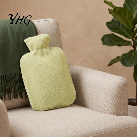 Winter Hot Water Bag PVC Bottle with Plush Cover, 1000/2000ML Leakproof Bag, Washable Cover Cold Compress Pouch for Shoulder, Back, Hand, Legs, Period