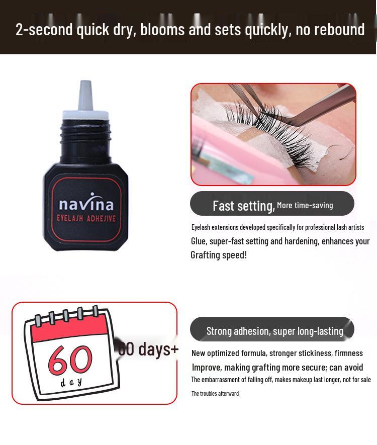 Navina Quick-Drying Eyelash Extension Glue for Beauty Salons