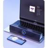 Compact Desktop Bluetooth Speaker with Wired Mic, Surround Sound, and Heavy Bass for Gaming