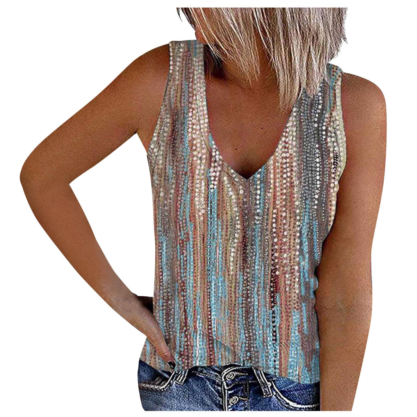 

(SU)Женские модные повседневные топы, рубашки без рукавов с принтом, пуловеры, футболки