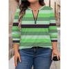 Women's Fashion Zippered Long Sleeved Top Clothing Women Casual Random Printing with Zipper T-shirt