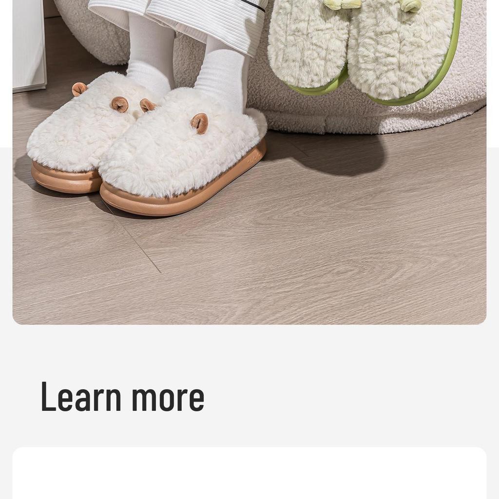 Cozy Cartoon Winter Indoor Cotton Slippers for Women & Men - Warm, Thick Sole, Plush Design for Couples