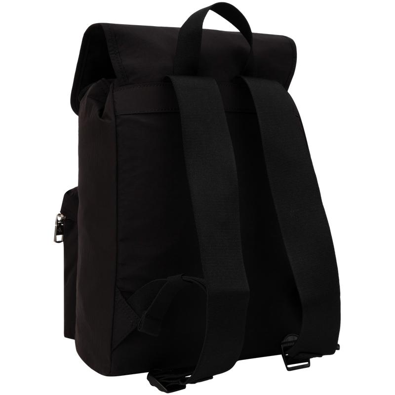 Calvin Klein Fashion Color Block Embroidered Logo Drawstring Flap Large Capacity Travel Fabric Backpack Women backpack Black DH3331-001