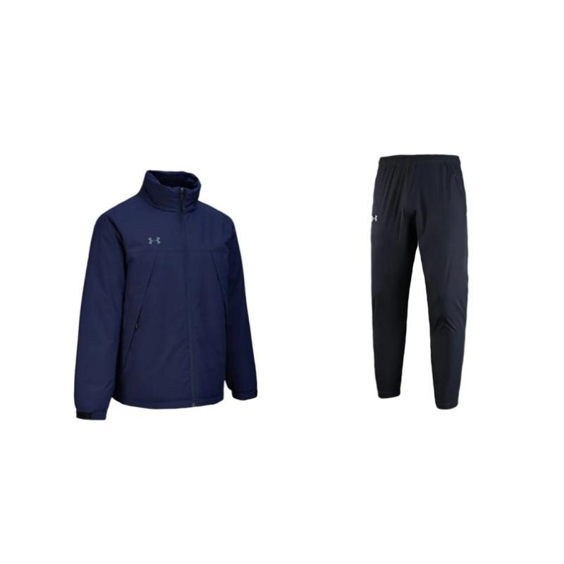 

Under Armour Windproof Thick Outdoor Warm Cotton Jacket Fashion Comfortable Lightweight Simple Long Pants Casual Sports Suit 22500706-001+24600901-409 XXL