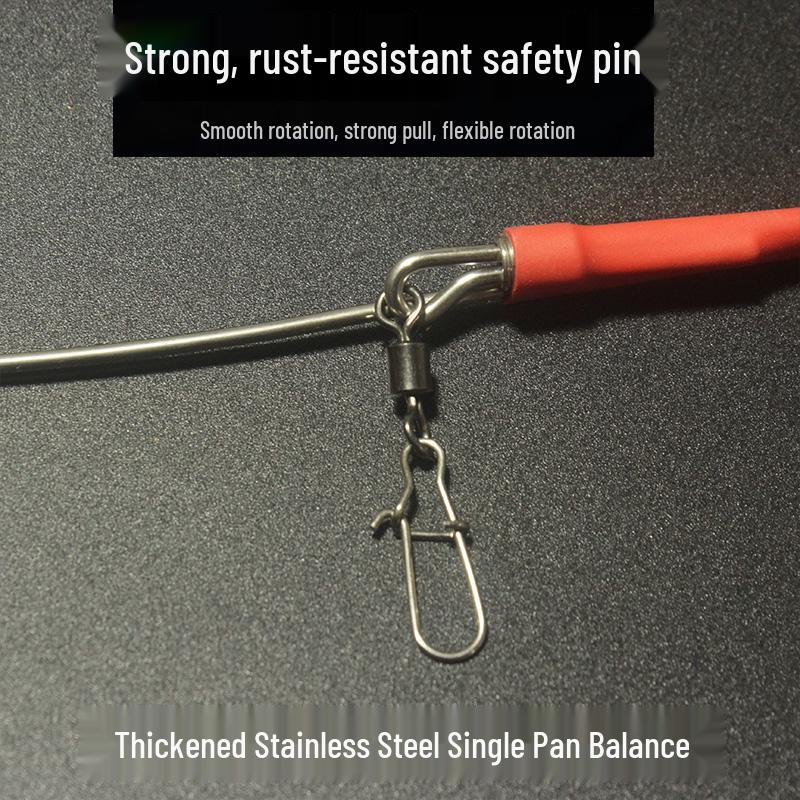 Orange Sleeve Deep Sea Curved Knife with Anti-Tangle Bracket and Stainless Steel Hook Rig