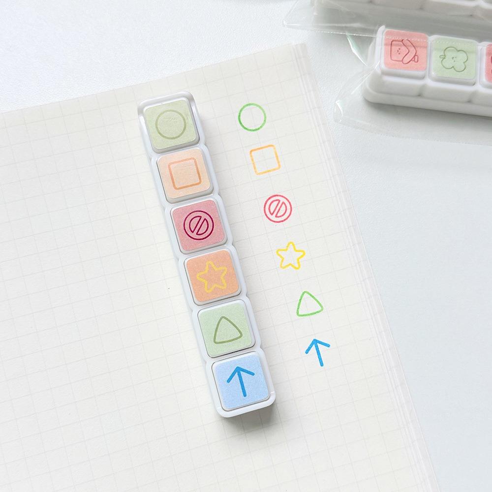 New Kawaii Stamps Decorative 6 Designs Cartoon Scrapbooking Stamp Press Inkpad Stamps Arts Diy Crafts Album