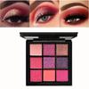 9-Grids Eyeshadow Palette Glitter Pearlescent Matte Eye Shadow Shimmer Makeup Long Lasting Women Beauty Eye Cosmetics Purple Red