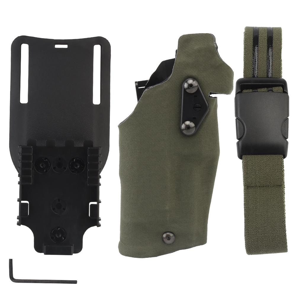 Glock 17/19 için X300/X300U Fenerli 6354DO Taktik Tabanca Kılıfı Airsoft -832 ALS Hızlı Çıkarma Bacak Kılıfı