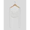 Women S Lace Mesh Panel Long Sleeve Square Neck Slim Fit Crop Top Vest