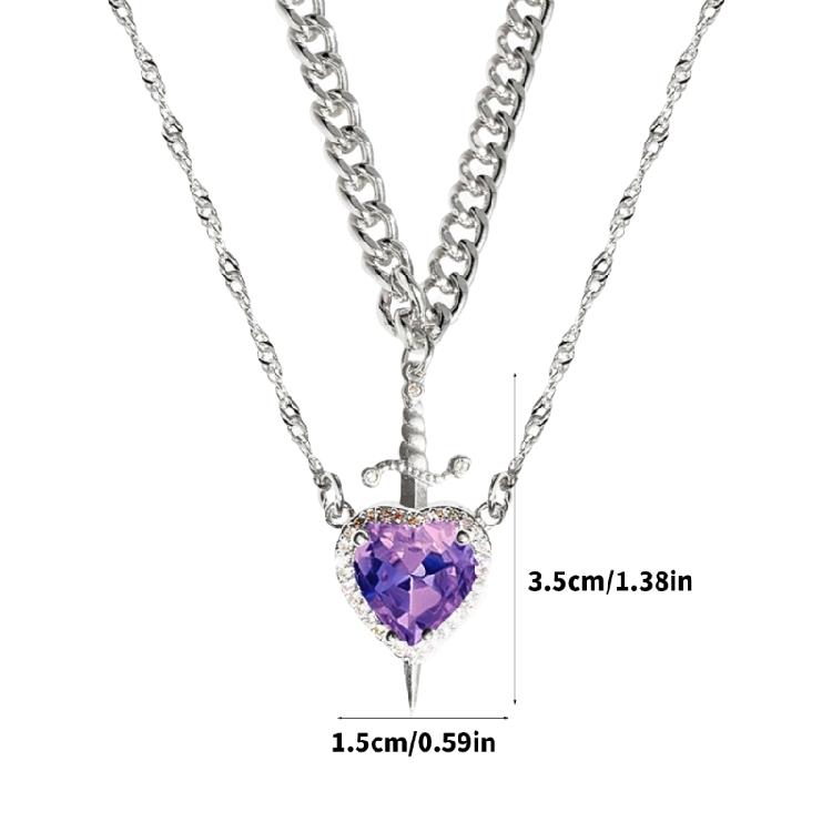 Distinctive Heart And Swords Necklace Pair With Sturdy Black Coating Designed For Those Seeking Individuality And Depth