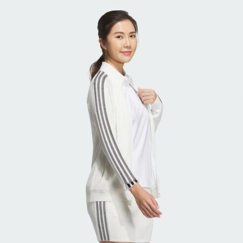 Adidas Golf 2023 Fw Women Golf Windlady 3s Full Zip Long Sleeve Sweater Hy0853