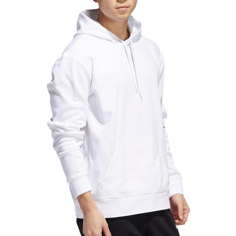 Adidas Casual Fleece Hoodie Sweatshirt Men Tops White FL4833