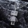 2023 Diamond Robot Pendant Necklace: Versatile Women's Style & Elegant Clavicle Chain